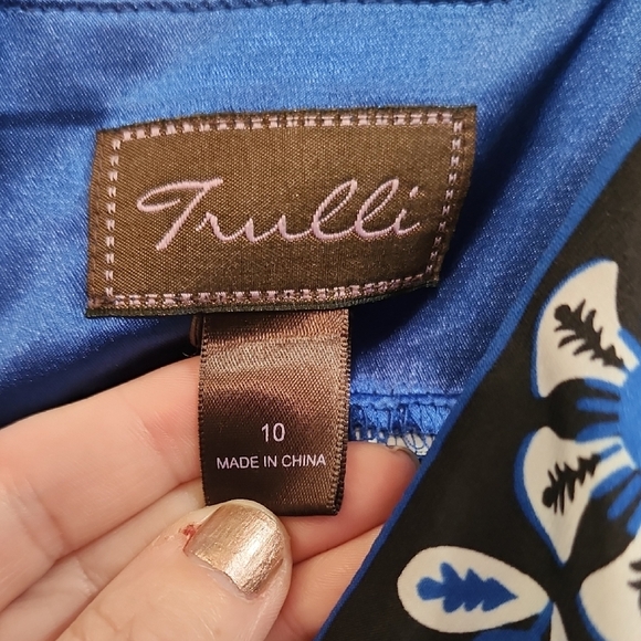 Stylish Blue and White Floral Mini Dress - Picture 2 of 12